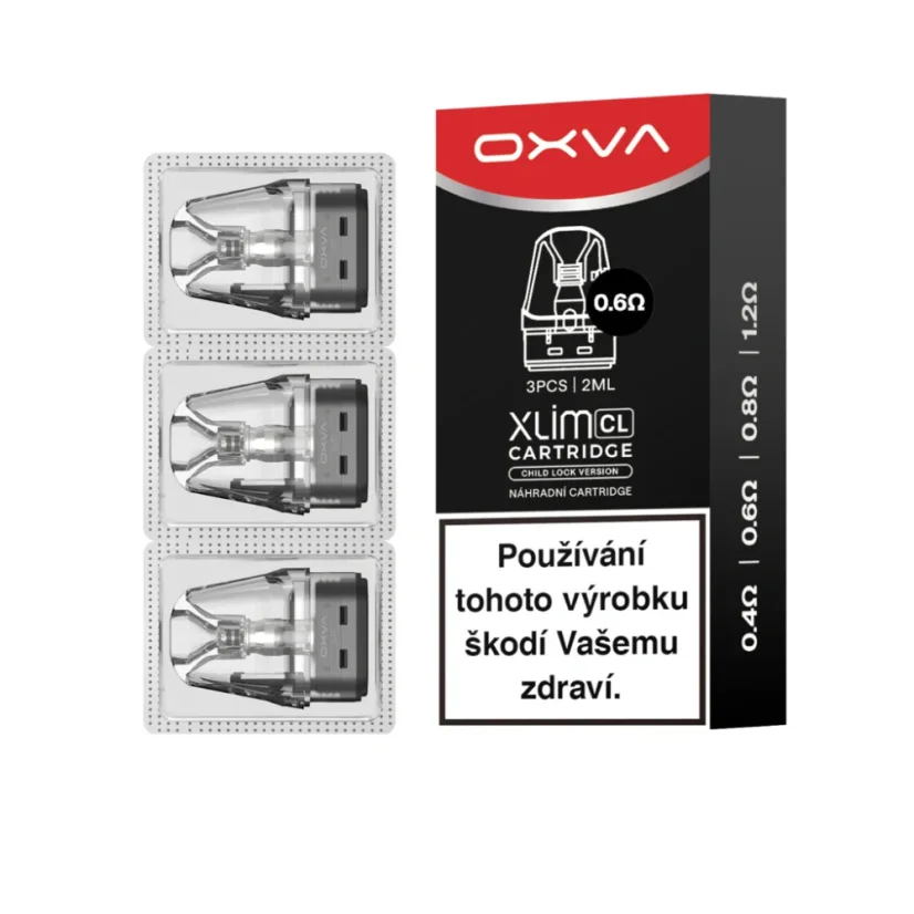 OXVA Xlim CL/V3 Pod Top Fill cartridge 0,6ohm 2ml 3Pack OXVA Xlim CL/V3 Pod Top Fill cartridge 0,6ohm 2ml 3Pack