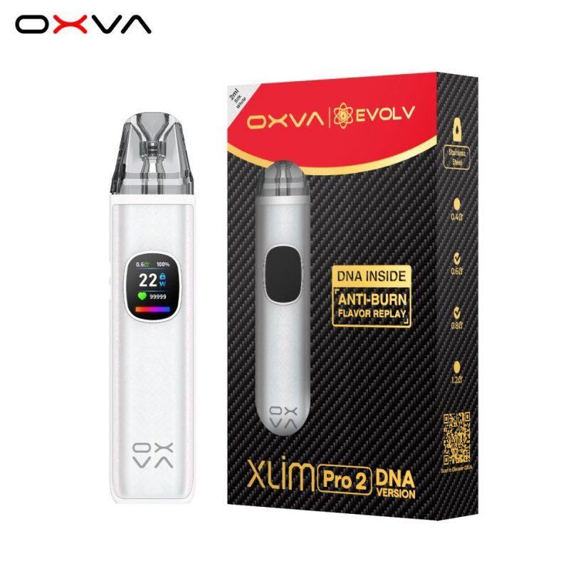 OXVA Xlim Pro 2 DNA elektronická cigareta 1300mAh Silk White OXVA Xlim Pro 2 DNA elektronická cigareta 1300mAh Silk White