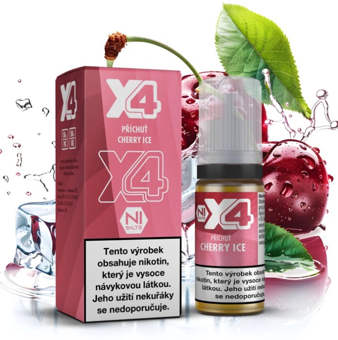 Liquid X4 Bar Juice - Chladivá třešeň (Cherry Ice) 10ml - 20mg