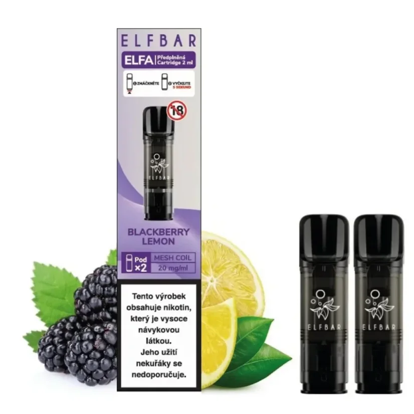 Elf Bar ELFA Pods cartridge 2Pack Blackberry Lemon 20mg