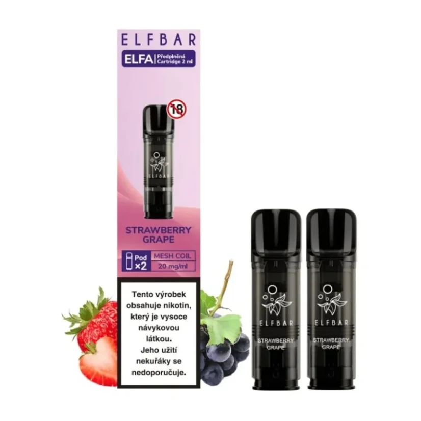 Elf Bar ELFA Pods cartridge 2Pack Strawberry Grape 20mg Elf Bar ELFA Pods cartridge 2Pack Strawberry Grape 20mg