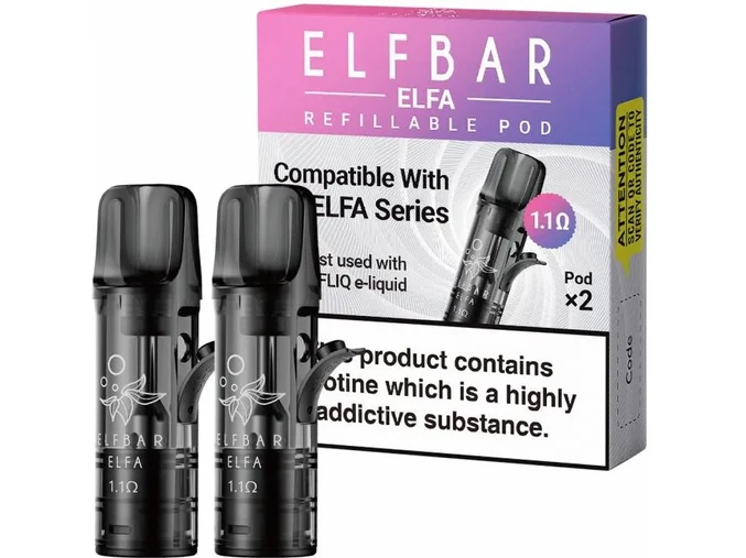 Elf Bar ELFA EMPTY Pods cartridge 1,1ohm 2Pack