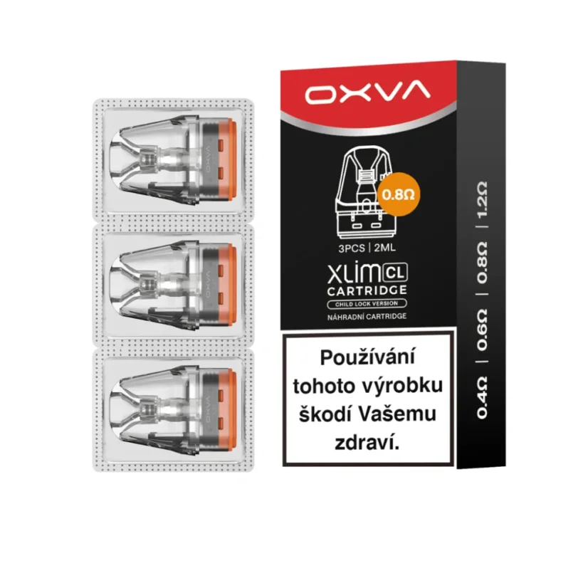 OXVA Xlim CL/V3 Pod Top Fill cartridge 0,8ohm 2ml 3Pack OXVA Xlim CL/V3 Pod Top Fill cartridge 0,8ohm 2ml 3Pack