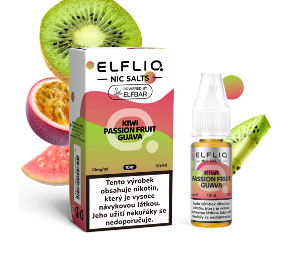 Liquid ELFLIQ Nic SALT Kiwi Passion Fruit Guava 10ml - 20mg Liquid ELFLIQ Nic SALT Kiwi Passion Fruit Guava 10ml - 20mg