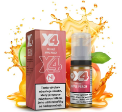 Liquid X4 Bar Juice - Jablko a broskev (Apple Peach) 10ml - 20mg