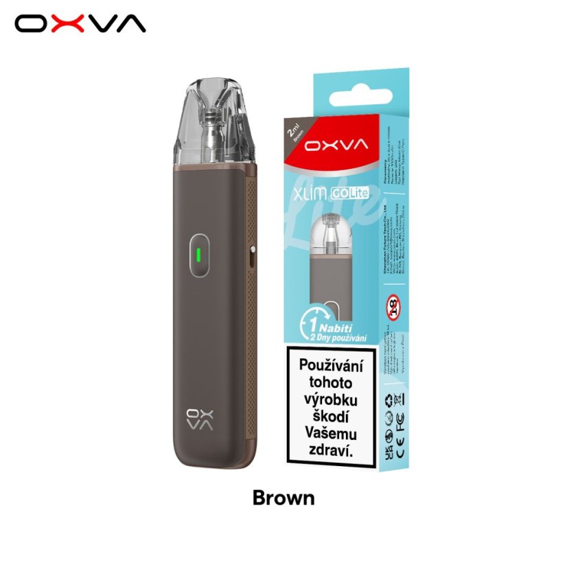 OXVA Xlim Go Lite elektronická cigareta 1000mAh Brown OXVA Xlim Go Lite elektronická cigareta 1000mAh Brown