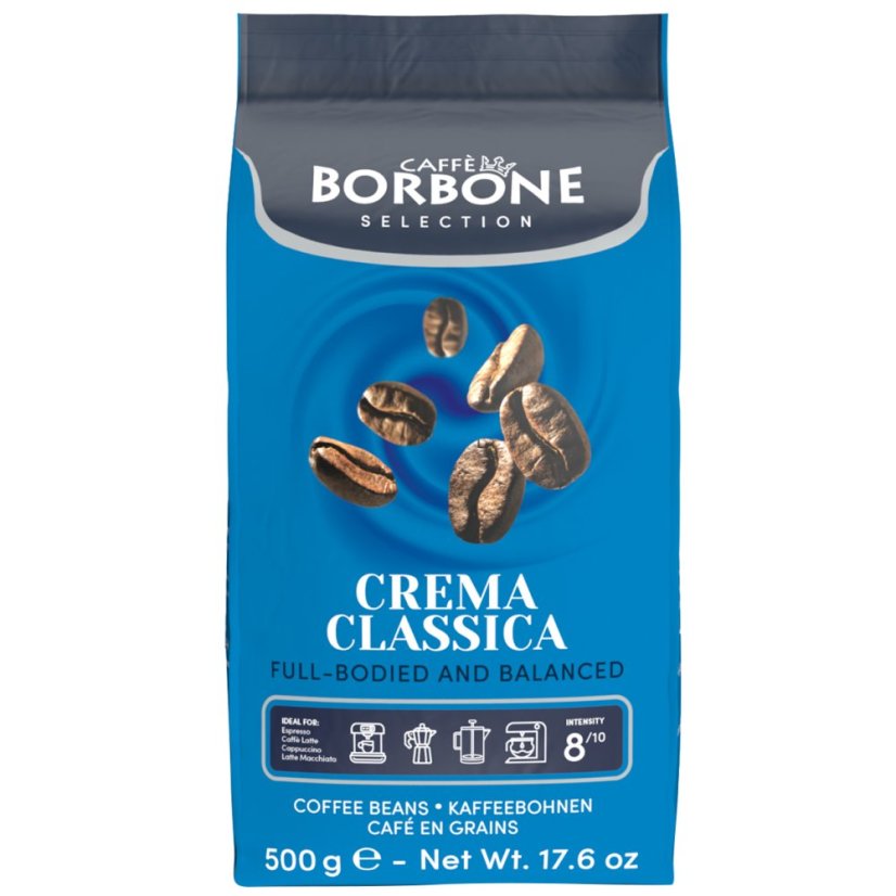 BORBONE Crema Classica zrnková káva 500 g