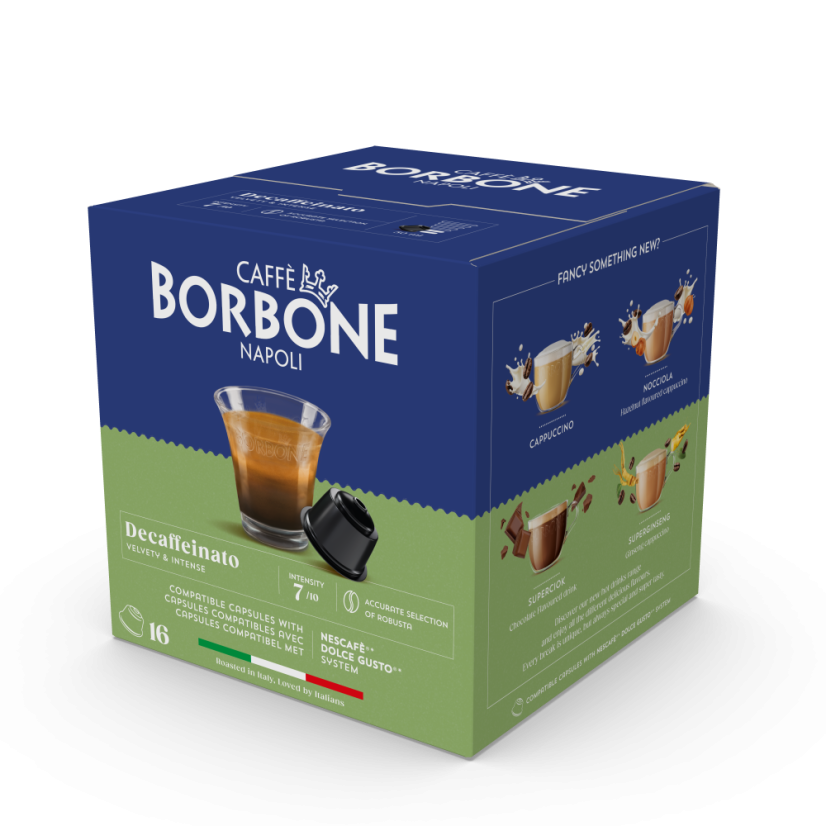 Caffe Borbone Decaf bezkofeinové kapsle do Dolce Gusto® 16 Ks Caffe Borbone Decaf bezkofeinové kapsle do Dolce Gusto® 16 Ks
