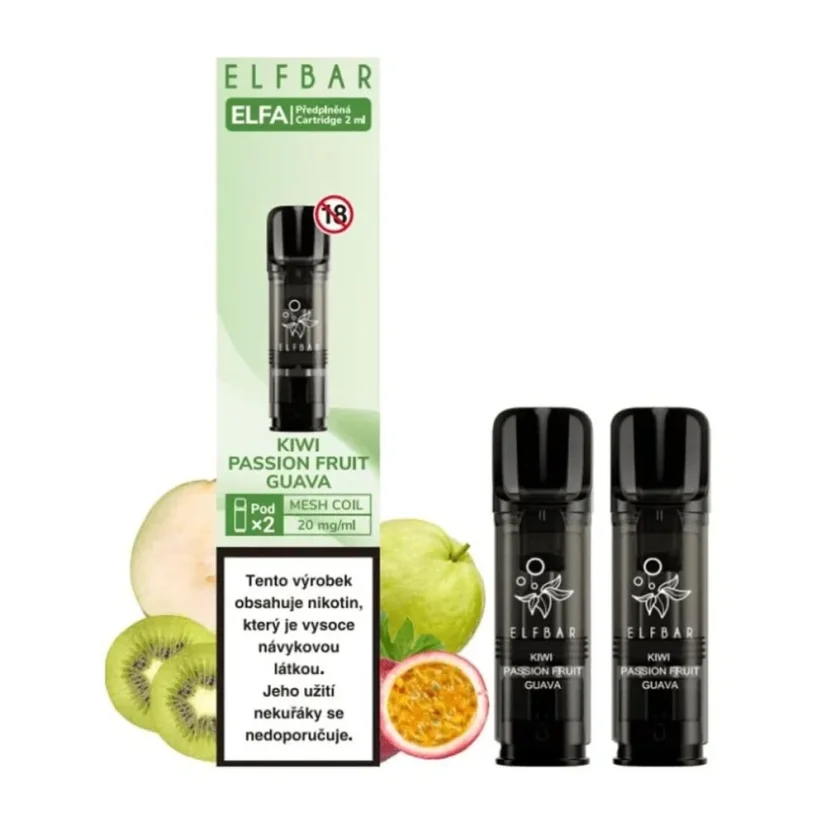 Elf Bar ELFA Pods cartridge 2Pack Kiwi Passion Fruit Guava 20mg